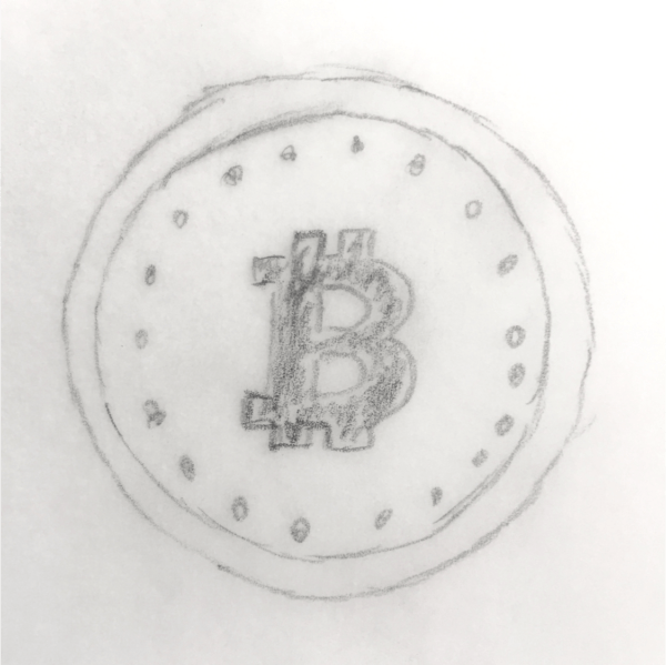 62 Blog_Bitcoin Grafik: Bitcoin-Münze, Symbol für Kryptowährungen